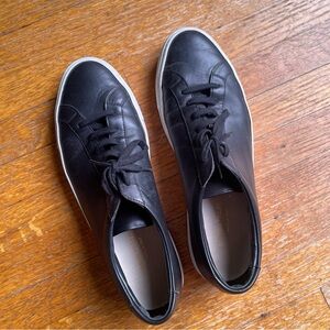 Black Leather Sneakers